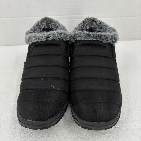 Minnetonka Timpson Tulsa Bootie Size 9 Black Faux Fur Water Resistant Slip On - Picture 4 of 11